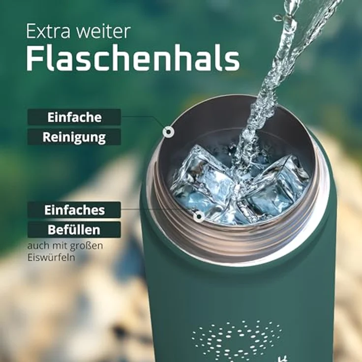 BeMaxx ACTIVE FLASK, Edelstahl-Trinkflasche isoliert mit 3 Deckeln, BPA-frei, auslaufsicher, kohlensäuregeeignet, 680ml, inkl. Strohhalmverschluss – Bild 5