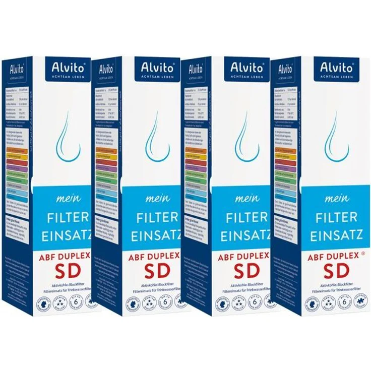 Alvito ABF Duplex SD, 4x Filterpatrone mit Hohlfasermembran 0,15 µm für effektive Wasserfiltration