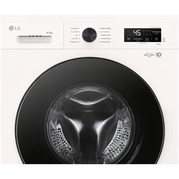 LG W4WB3095Y, unterbaufähiger Waschtrockner mit Inverter Direct Drive, 9 kg Waschen / 5 kg Trocknen, 1310 U/Min, Steam-Technologie und AquaLock® Security – Bild 5