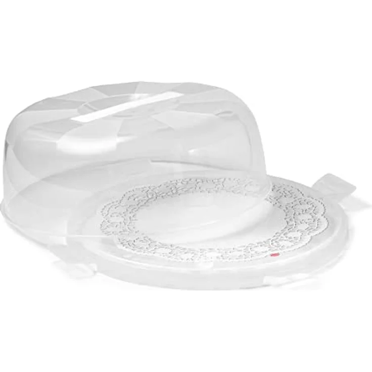 Snips | Kuchenhalter Delice | Dekorierte Innenplatte | Kuchen-Transportbox rund mit 4 Sicherheitsverschlüssen | Kuchenbox Durchmesser 28 cm x Höhe 9 cm | Hergestellt in Italien | BPA- und phthalatfrei – Bild 3