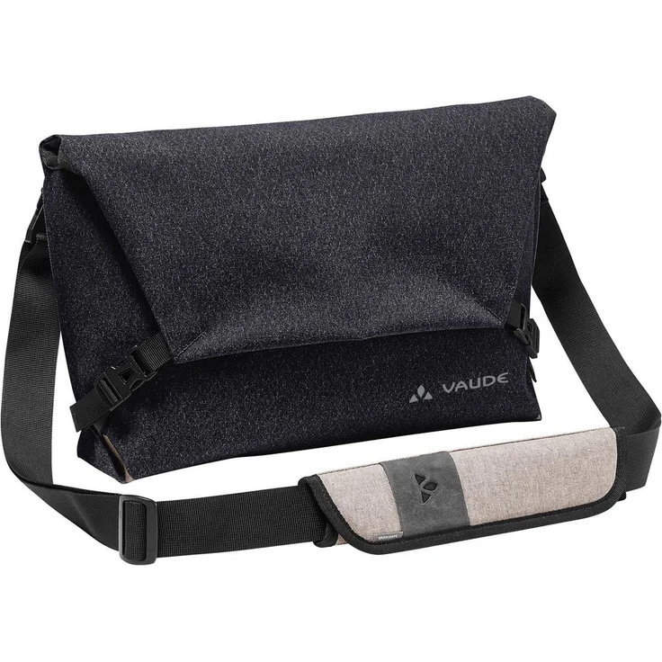 VAUDE Umhängetasche Vaude Schultertasche Schmalegg Black, recyceltes wasserdichtes Material, Laptopfach, Smartphonefach – Bild 1
