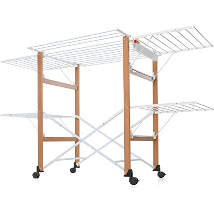 Foppapedretti Gulliver Faltwäscheständer, 105 x 80 x 174 cm, Holz, Walnuss – Bild 2