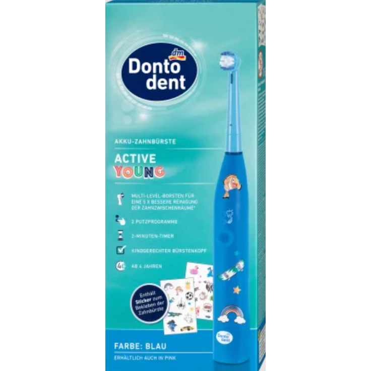 Dontodent Akku Zahnbürste Active Young blau, 1 St