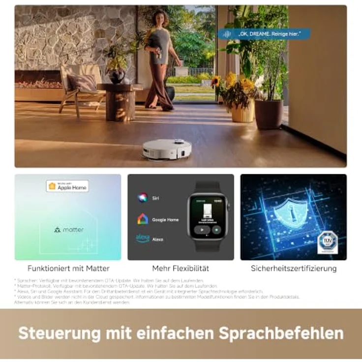 Dreame L60 ULTRA, Beutelloser Saugroboter mit Wischfunktion, Weiß, 35.000 Pa, 0,275 l Staubbehälter, 4,5 l Frischwassertank – Bild 13