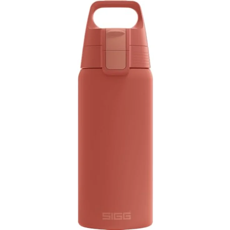 SIGG Shield Therm One, Isolierte Trinkflasche für kohlensäurehaltige Getränke, auslaufsicher, BPA-frei, 90% recycelter Edelstahl, rostrot, 0,5L – Bild 1