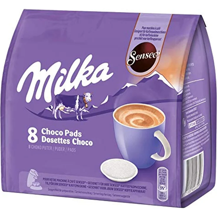 Senseo Milka Choco Pads 10er Set, Schokoladengetränk, Kakaogetränk, Kaffeepads, 10 x 8 Pads - Portionen – Bild 4
