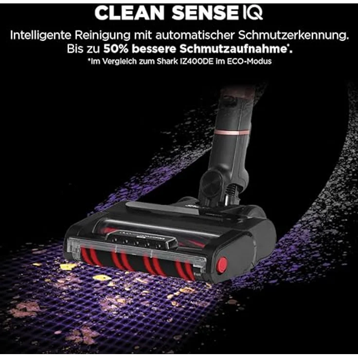 Shark Stratos Akku-Staubsauger IZ400EU, Clean Sense IQ, Flexology, PowerFins Plus, Roségold – Bild 2