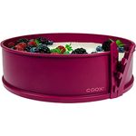 coox Springform mit Glasboden ⌀ 26 cm in Dunkelrot, backen und direkt auf der Glasplatte servieren und schneiden, kein Umsetzen nötig