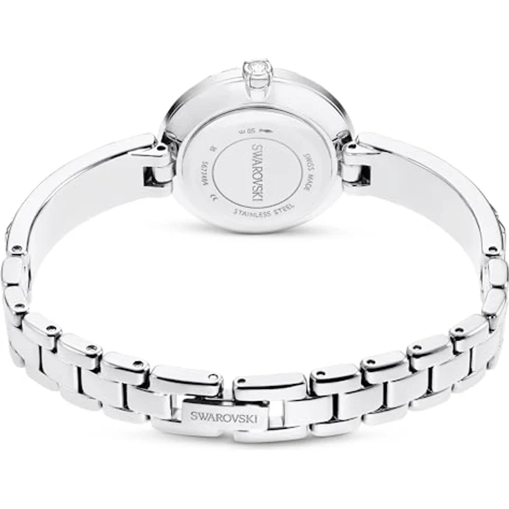 Swarovski Matrix Bangle Uhr, Schweizer Produktion, Kristallarmband, Silberfarben, Edelstahl – Bild 3
