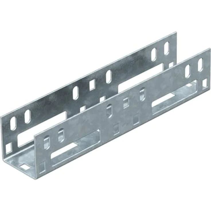 OBO BETTERMANN Längsverbinder 45x45x220mm, Schraubverbinder für Kabelrinne aus verzinktem Stahl – Bild 3