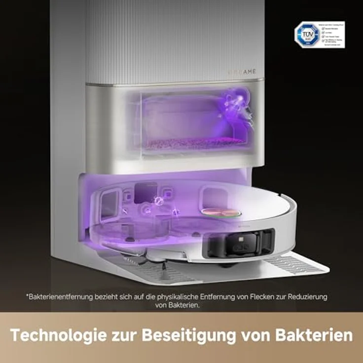 Dreame X50 Ultra White - 14.4V, 20,000 Pa Suction, 270 Min Runtime, Fall & Obstacle Sensors – Bild 6