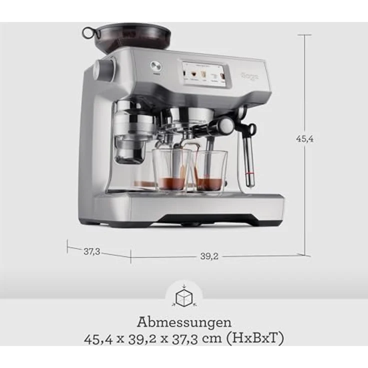 Sage The Oracle Touch SES990BST4EEU Espressomaschine mit integriertem Mahlwerk, Edelstahl Schwarz – Bild 6