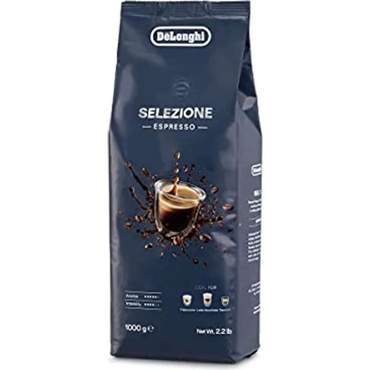 DeLonghi Selezione, geröstete Kaffeebohnen, 70 % Arabica/30 % Robusta, 1 kg