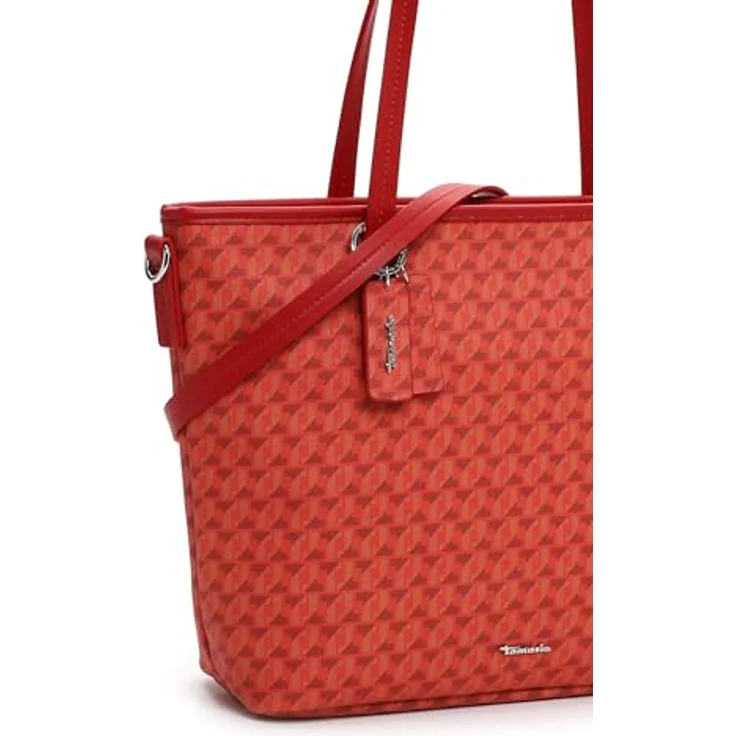 Tamaris TAS Francesca Shopper, Feinsynthetik mit längenverstellbarem Umhängeriemen, strukturierte Optik und Print-Design, schwarz – Bild 8