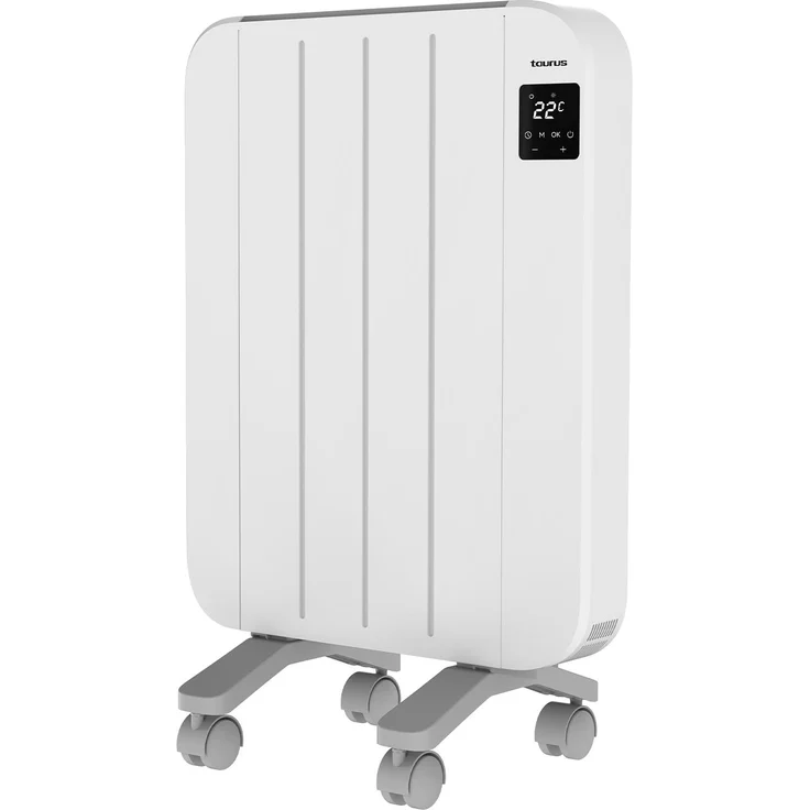 Taurus NEPAL 1000, 1000-Watt Elektroheizkörper mit digitaler Thermostatsteuerung, weiß, IP24 spritzwassergeschützt, geeignet für Räume bis 12 m²