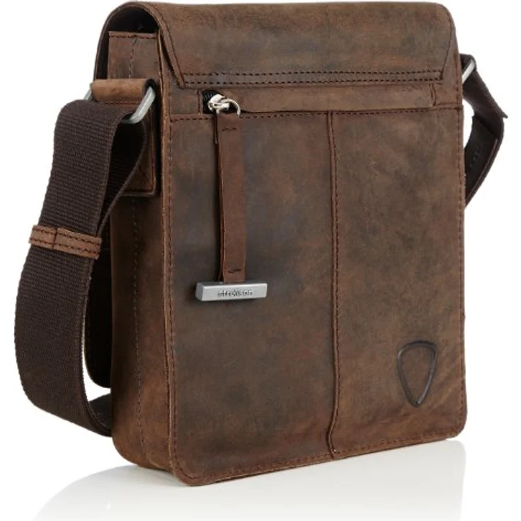 Strellson Richmond, Herren Schultertasche aus Leder mit praktischem Flap-Verschluss, schwarz – Bild 2