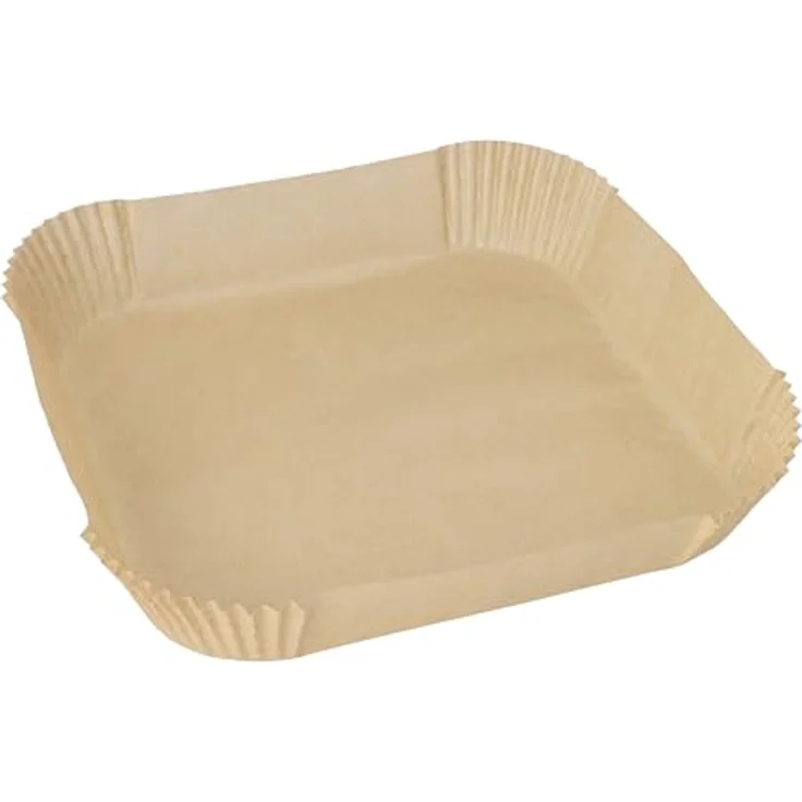 PAPSTAR 100 Backpapiere 23 cm x 23 cm x 4,5 cm braun für Heißluftfritteusen – Bild 3