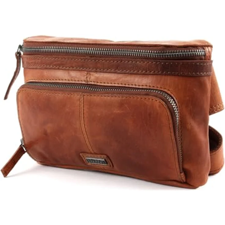Spikes & Sparrow Bronco Gürteltasche aus 100% Leder, 23 cm x 4 cm x 14.5 cm, braun – Bild 2
