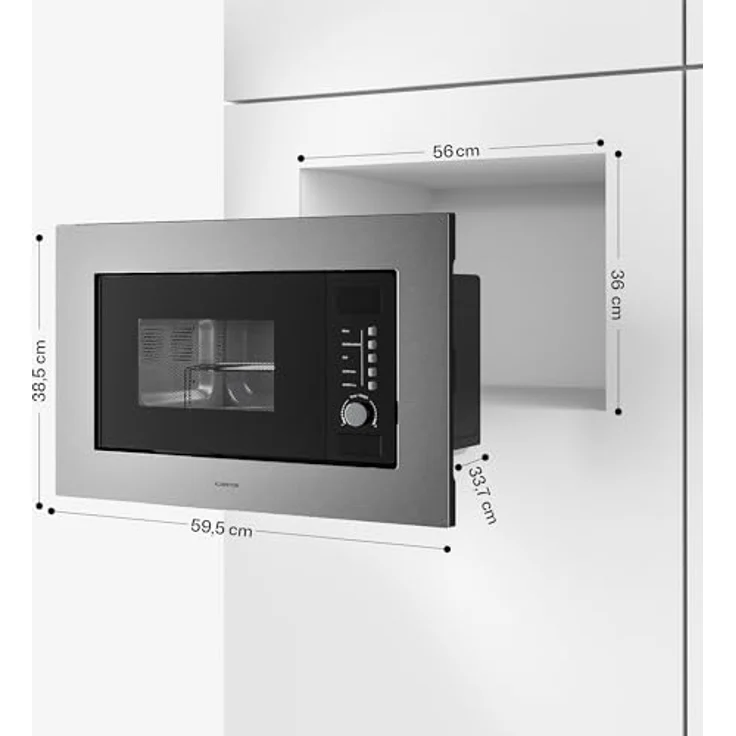 Klarstein Verosteel Einbau-Mikrowelle, 20 l, Grill 800 W, Edelstahl, LED Touch Display – Bild 7