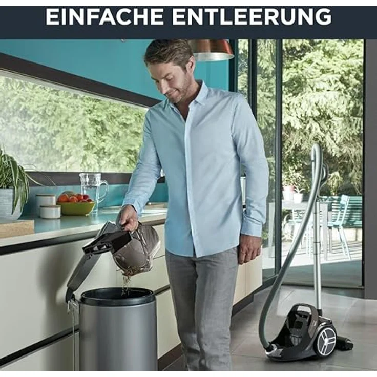 Rowenta RO7260EA Silence Force Cyclonic beutelloser Bodenstaubsauger (große Staubbehälterkapazität: 2,5 Liter, schlankes und modernes Design, langlebiger EffiTech-Motor) schwarz – Bild 5