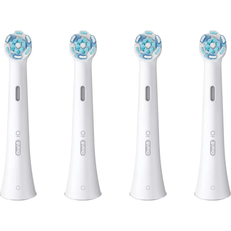 Oral-B iO Ultimative Reinigung, Zahnbürstenkopf, 4er Pack mit Magnet-Technologie und eingedrehten Borsten für optimale Plaque-Entfernung