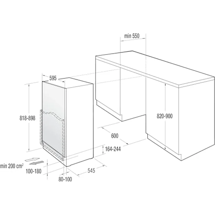 Gorenje RBIU609EA1 Kühlschrank, Einbau, weiß, Breite 59.5 cm, Energieklasse E – Bild 2