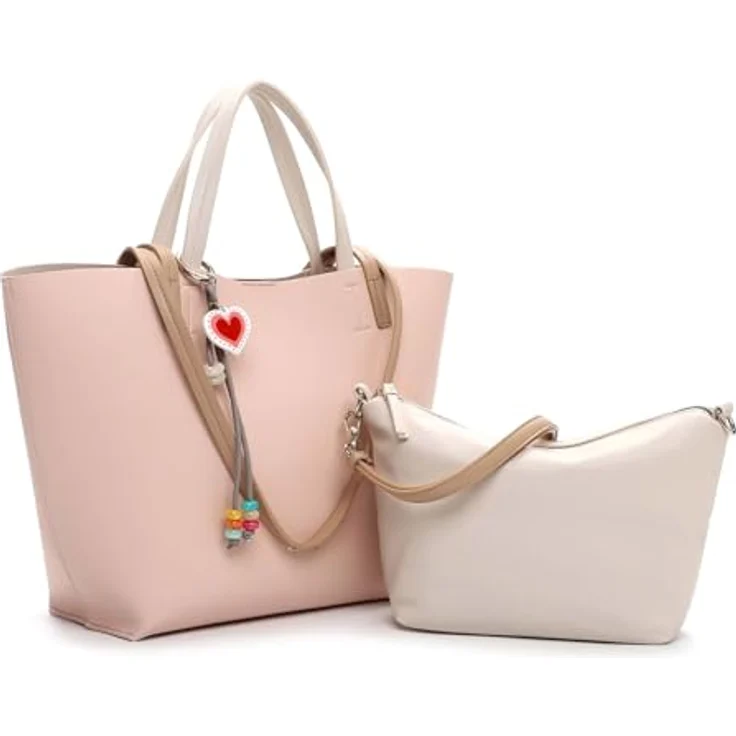Tamaris Keshia Shopper Tasche, 48 cm, rosa, 100% Polyurethan – Bild 1