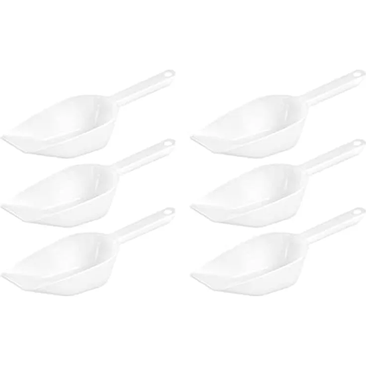 Westmark Back-/Abwiege-/Abfüllschaufeln, 6 Stück, Füllvolumen: je 450 ml, Kunststoff, Halvar, Weiß, 909522E2