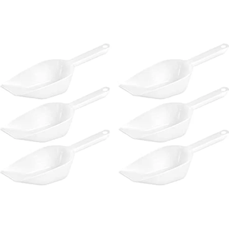 Westmark Back-/Abwiege-/Abfüllschaufeln, 6 Stück, Füllvolumen: je 450 ml, Kunststoff, Halvar, Weiß, 909522E2 – Bild 1