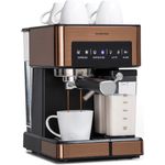 Klarstein Arabica Comfort Espressomaschine mit Milchaufschäumer, 1,8L Mini-Espressomaschine mit Siebträger, 20 Bar Edelstahl-Kaffeemaschine, 1350W Kaffeemaschine für Cappuccino, Latte, Espresso