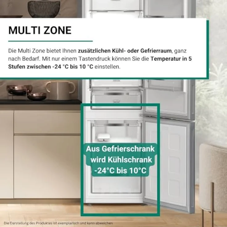 Bauknecht KGDNF 203 A, Kühl-Gefrier-Kombination mit 249 l Kühlvolumen, No Frost-Funktion und 32 dB Geräuschpegel – Bild 5