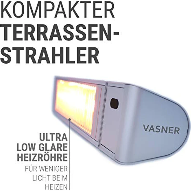 Vasner Teras X20 Infrarot-Heizstrahler silber, Heizstrahler – Bild 3
