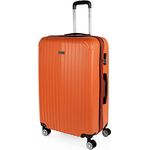 ITACA - Koffer Groß 4 Räder Großer Koffer Leichte - Reisekoffer Groß für Flugzeuge Koffer Hartschale mit Geprüftem Schloss - Handgepäck Koffer T71570, Mandarine