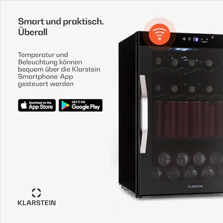 Klarstein Coachella 60, Tischkühlschrank mit 60 Liter Fassungsvermögen, WiFi-Funktion und atmosphärischer LED-Beleuchtung – Bild 3