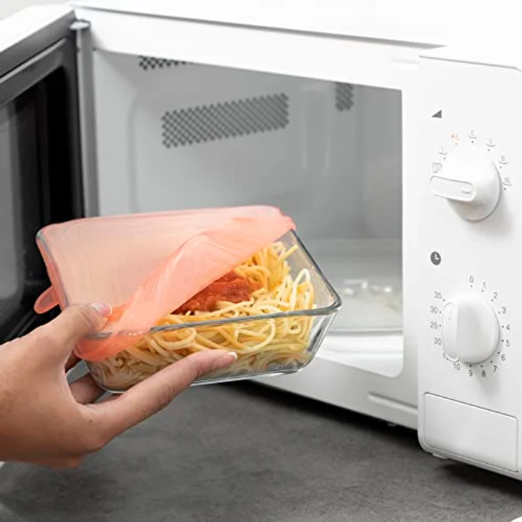 InnovaGoods 10-teiliges Set aus wiederverwendbaren, verstellbaren Küchendeckeln aus Silikon, mehrfarbig, für diverse Behälter – Bild 7
