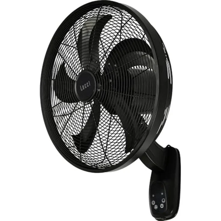 Lucci AIR Glide DC WV, Wandventilator mit 36W DC-Motor, 6 Geschwindigkeitsstufen, schwarz – Bild 2