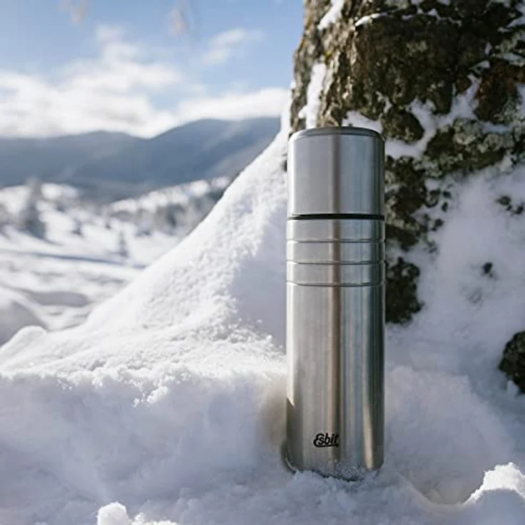 Esbit MAJORIS Isolierflasche mit doppelwandigem Edelstahl-Becher 0.5L Silber – Bild 8