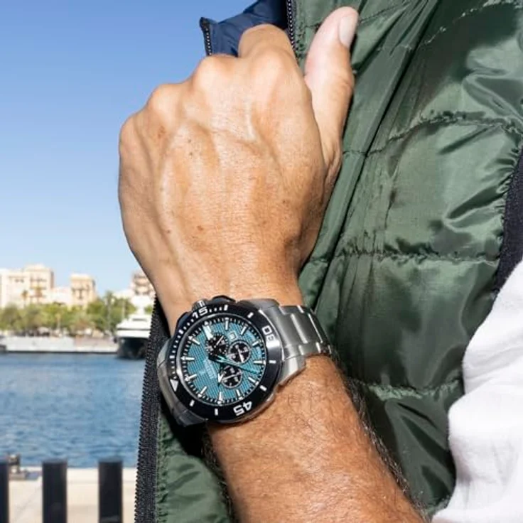 Festina Herren Uhr Chrono Bike F20641/3 Edelstahl, Grün – Bild 2
