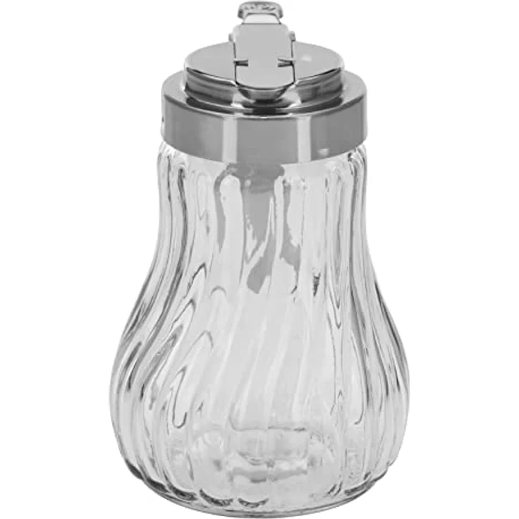 Westmark Sahnegießer/Honigspender, Fassungsvermögen: 250 ml, Glas/Rostfreier Edelstahl, Berlin, Transparent/Silber, 65302260 – Bild 5