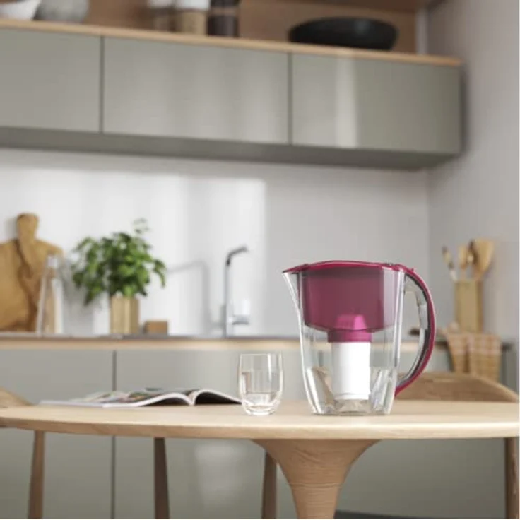 Aquaphor Prestige Cherry inkl. 1 A5 Filterkartusche-Komfort-Wasserfilter zur Reduzierung von Kalk, Chlor & weiteren Stoffen, Kunststoff, 2,8 l B202, 25.5 – Bild 3