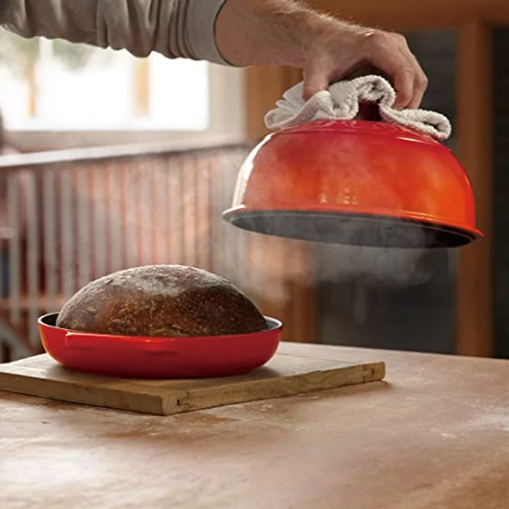 Le Creuset Signature Brot Bräter aus Gusseisen, 24cm, ofenrot – Bild 5