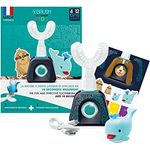 Y-Brush - Elektrische Zahnbürste – Y-Bürste – 3 Monate Laufzeit – Kinder NylonStart Pack (4-12 Jahre) - Zahnpasta-Spender Blauwal-Applikator