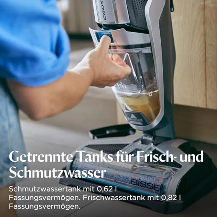Bissell CrossWave C3 Pro 3555N, 3-in-1 Nass- und Trockensauger mit Zwei-Tank-Technologie, automatische Selbstreinigung und FreshStart-Geruchsmanagement – Bild 3
