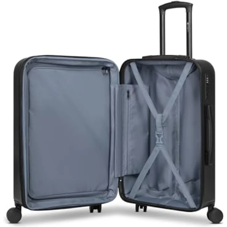Bugatti Valencia 2.0 Kofferset, 3-teilig mit Dehnfalte und 4 Rollen, Schwarz, (38 l) – Bild 5