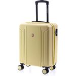 Gladiator Tropical Ausziehbarer Hartschalenkoffer mit schwenkbaren Rädern, 55 cm, gelb, de Mano, 55 cm, Erweiterbarer Koffer und drehbare Rollen