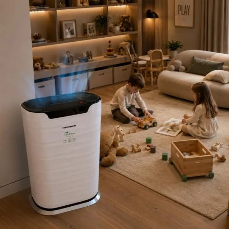 Heinner HPA-600WIFI Luftreiniger, CADR 600 m³/h, für Räume bis 72 m², Touch-Bedienung, WLAN-Steuerung, HEPA-H11-Filter, Weiß – Bild 10