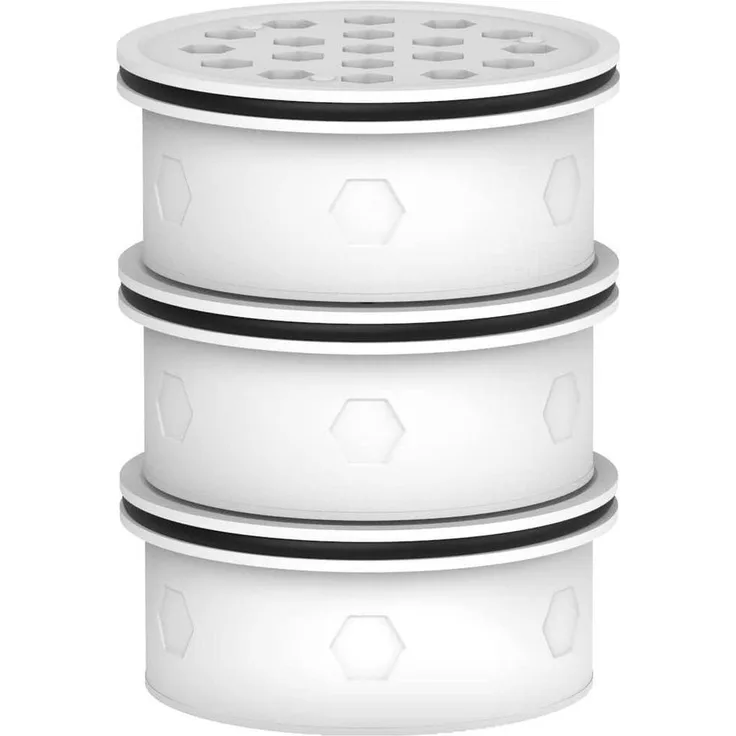 GLACIER FRESH Wasserfilter Kartusche GF-71, 3er-Pack Ersatzfilter, BPA-frei, reduziert Chlor und Kalk, verbessert Geschmack, für Glaswasserfilterkanne, 150 Liter