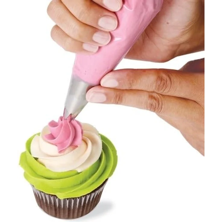 Wilton Cupcake Decorating Set-12 Spritztüllen, Edelstahl, Silber, 3x11x22 cm, 12-Einheiten – Bild 3