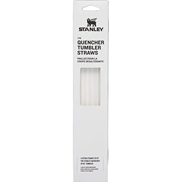 Stanley Quencher Trinkhalme für 1,2 l, wiederverwendbare Edelstahl-Strohhalme, BPA-frei, 4er-Pack, kein Farbton – Bild 1