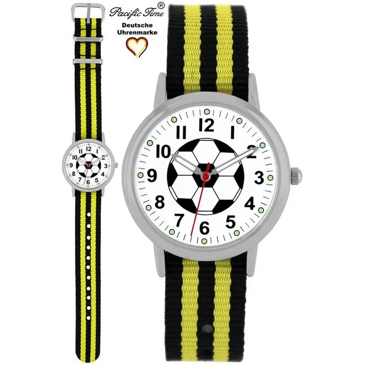 Pacific Time Quarzuhr Kinder Armbanduhr Fußball Fan Sport, Wechselarmband Mix and Match - Gratis Versand